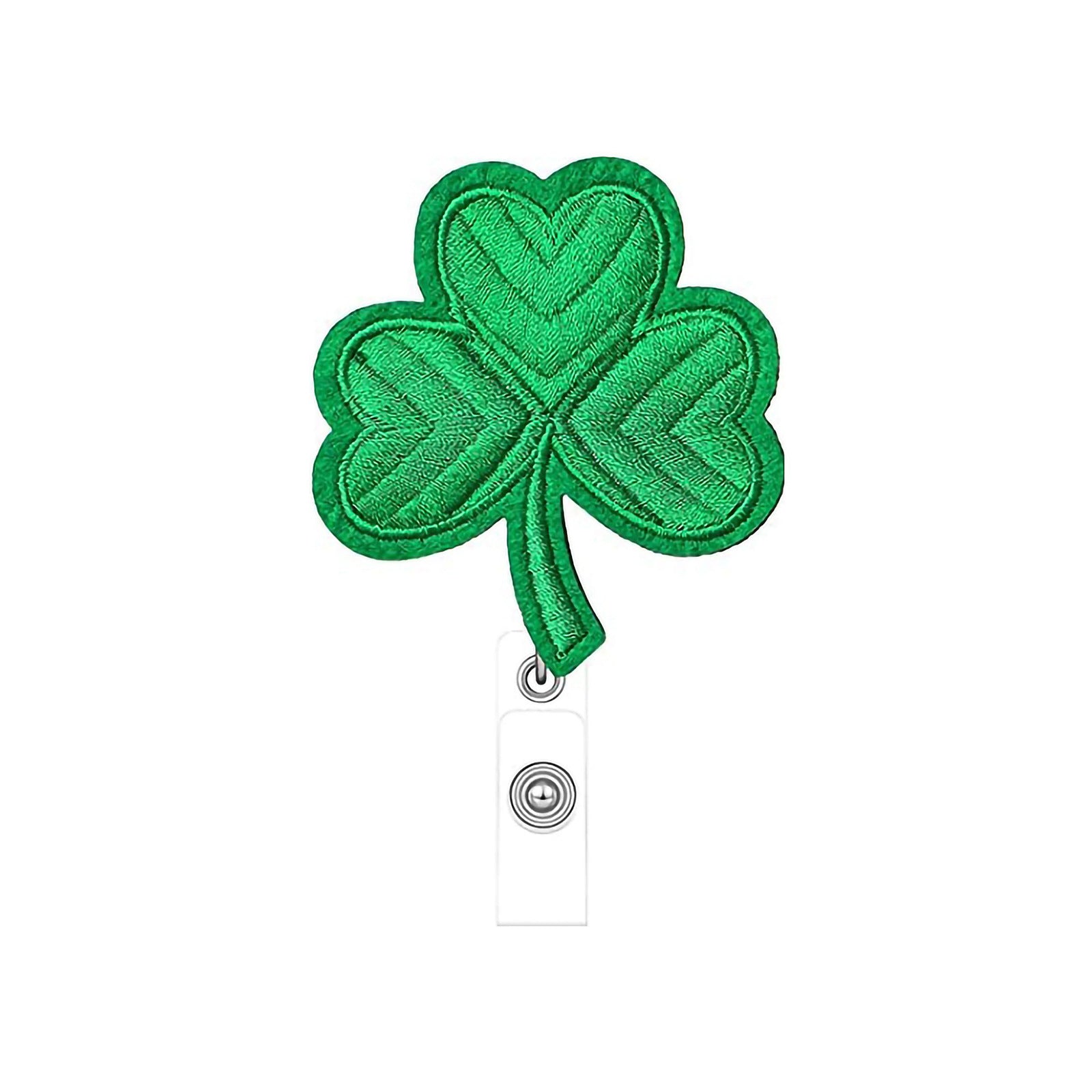 Wholesale Clover Rose Easter Rabbit Love Felt Fabric Badge Scroll Retractable ABS Keychain